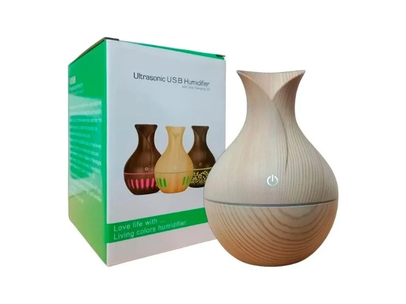 Humidificador Florero Simil Madera (XM-036)