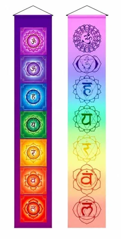 Banderín 7 Chakras Grande 16 x 91 cm